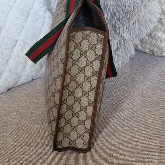 GUCCI GG Canvas Web Sherry Line Tote Bag.. Authentic!! - Picture 4 of 11